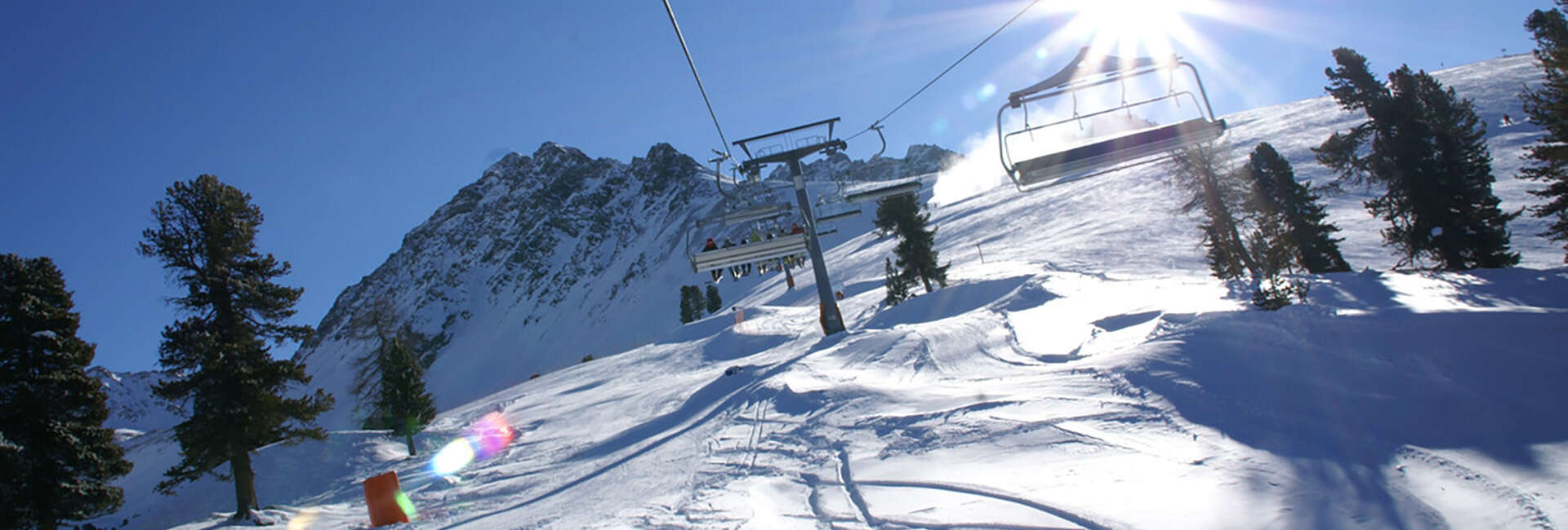 Winter with chairlift in Nauders