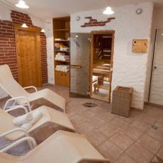 Sauna und Ruheraum im Ferienhaus Auer