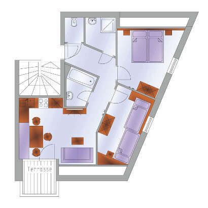 Floor plan of apartment 4 of Ferienhaus Auer