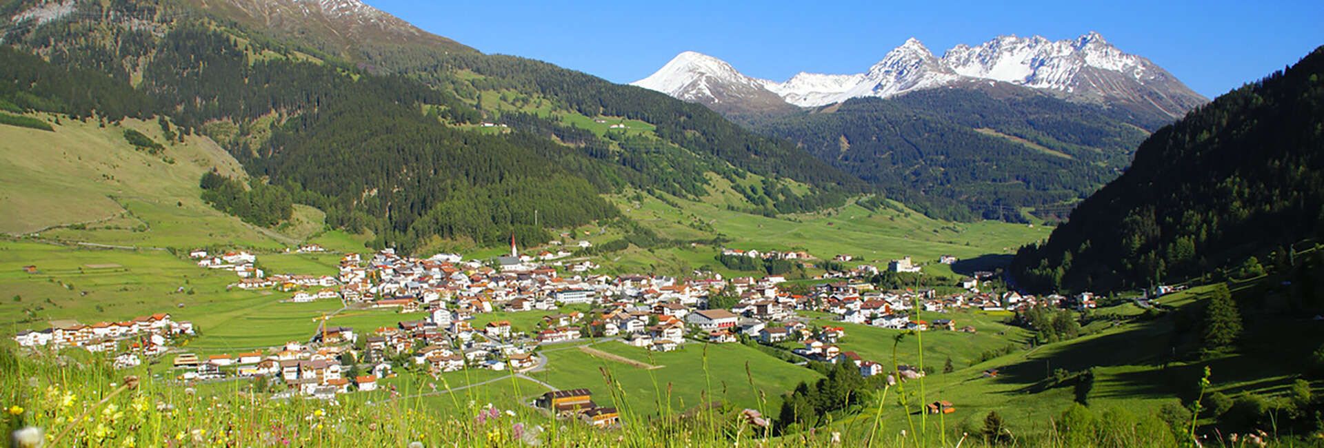 Ortsansicht Nauders im Sommer