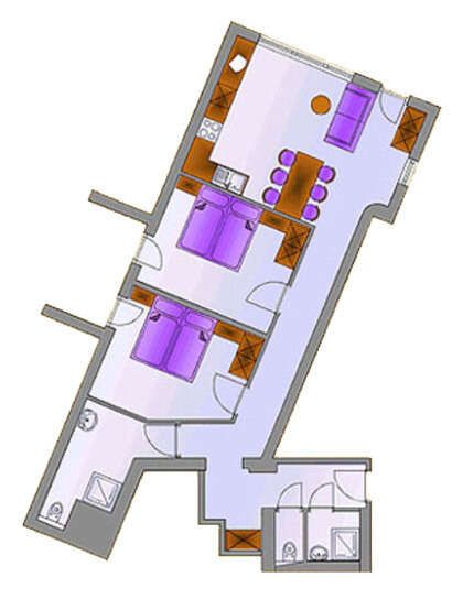 Floor plan of apartment 5 of Ferienhaus Auer