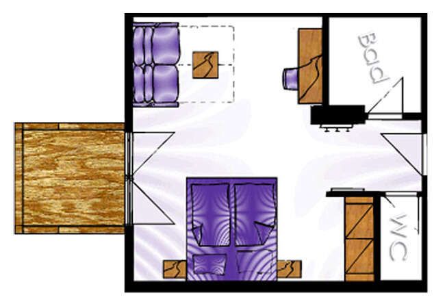  Floor plan of a room in the Auer holiday home