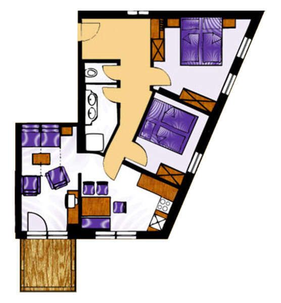 Floor plan of apartment 3 of Ferienhaus Auer